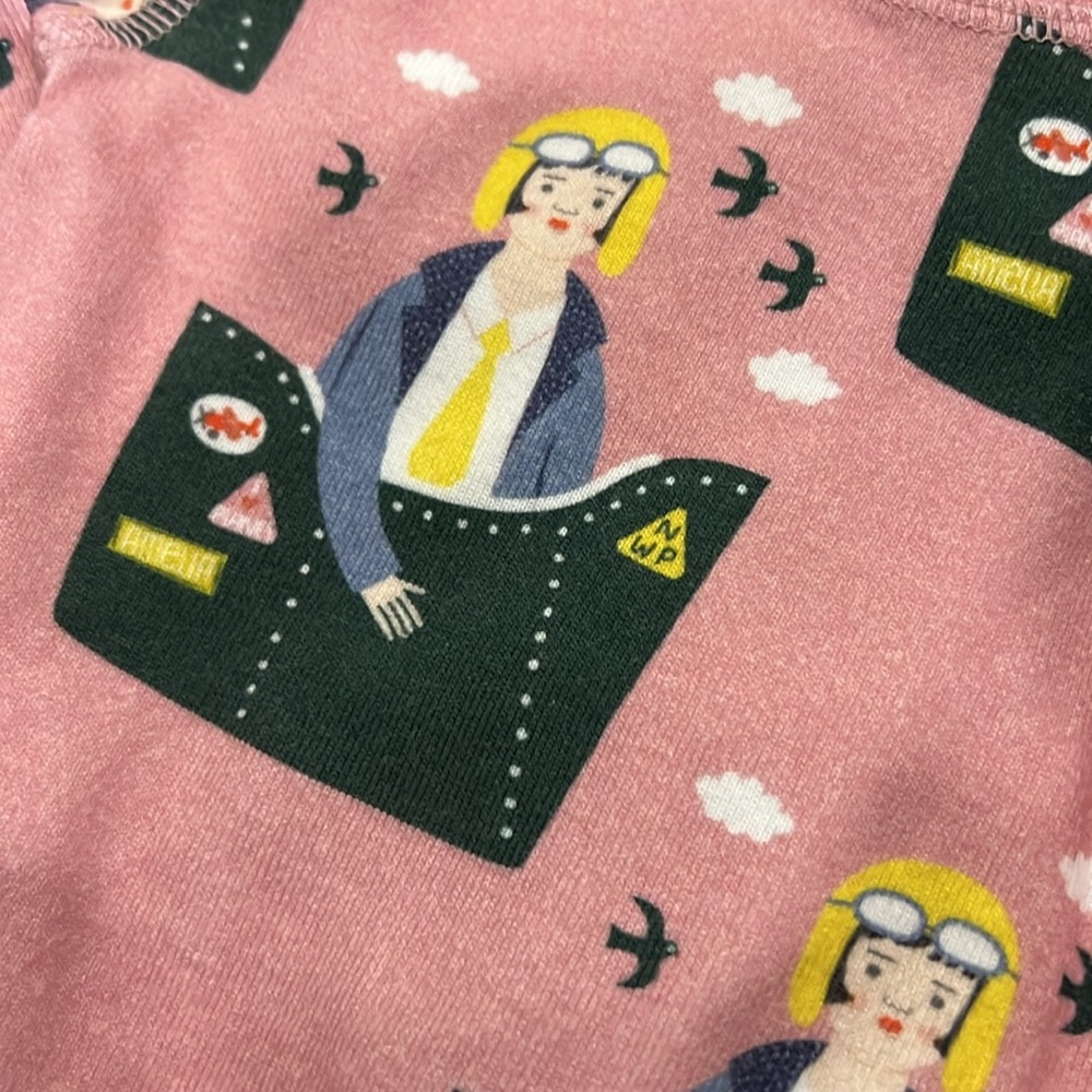 Picolina Emilia Earhart Trailblazer Fitted Pajama Set - Discontinued - Picture 3 of 4